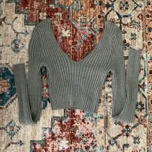 Gray Crop Top